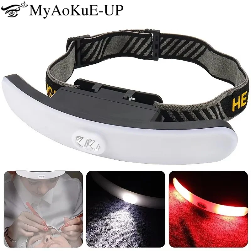 Led Headlamp Eyelash Extension Lamp Usb Recharge Grafted Lash Eye Protect Light Shadowless Nail Art Makeup Light Beauty Tool