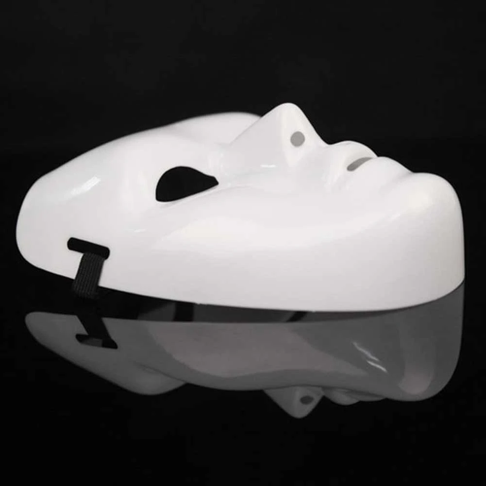 Maschera hip-hop bianca Maschera in PVC di Halloween Cavaliere Danza Fantasma Step Dance Masquerade Maschere per feste cosplay ﻿ Puntelli horror per cosplay di feste