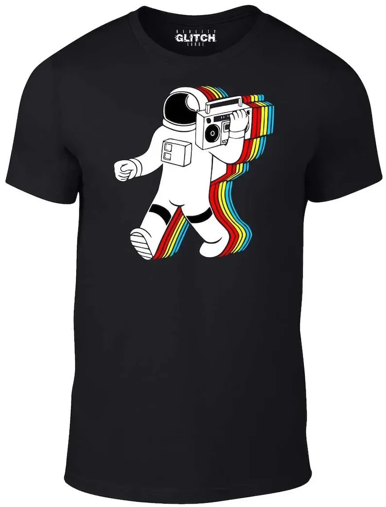 

Reality Glitch Men's Funky Spaceman Astronaught T-shirt