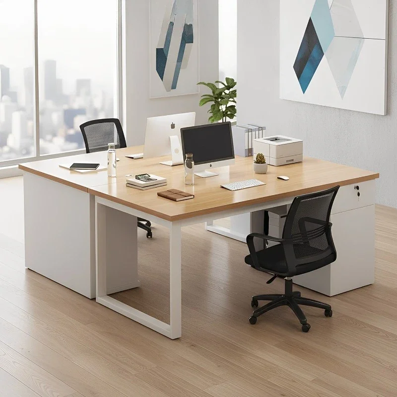 Simple modern boss desk, office desk and chair combination, home computer desk