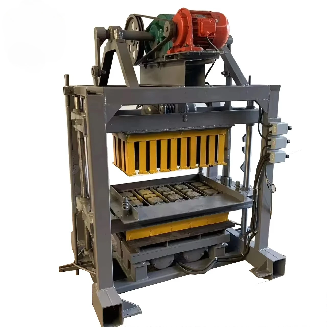 Diesel Powered Semi Automatic Cement Brick Maker Simple Hydraulic System For Producing Consistent Quality Hollow Blocks Daily