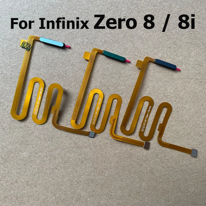 New Home Button Return Key For Infinix Zero 8 Fingerprint Sensor Flex Cable With Power On Off Flex Cable For Zero 8i
