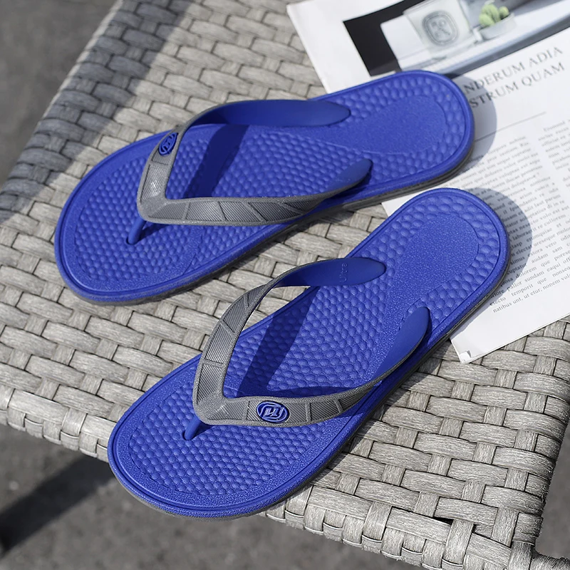 New Style Flip Flops Men\'s Slippers Summer Casual Beach Flat Sandals Outdoor Soft Bottom Slipper for Men Wear Shoes Fashion 2023