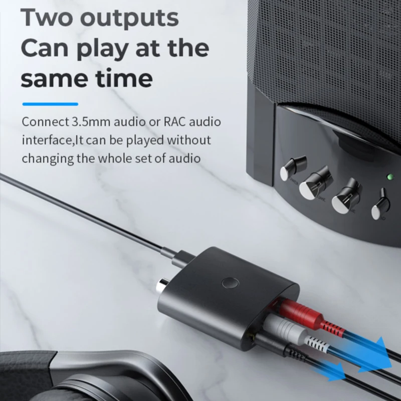 الرقمية التناظرية محول صوت DAC بلوتوث 5.0 استقبال 2 في 1 البصرية 3.5 مللي متر جاك AUX RCA مكبر صوت ستيريو التلفزيون محول لاسلكي
