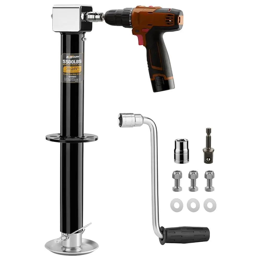 

Ailexpress Recommendation - 5500 lbs A-Frame Trailer Jack, Heavy Duty Trailer Tongue Jack for RV and Utility Trailer, 20-24V Cor