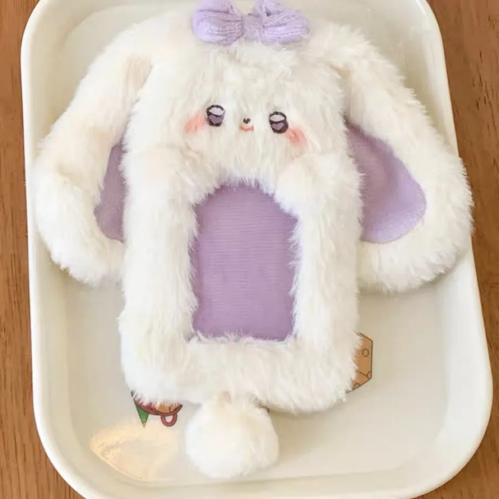 Multifunctional Photocard Case Big Eared Rabbit/Border Collie Photo Card Holder Idol Photos Protective Cover Students
