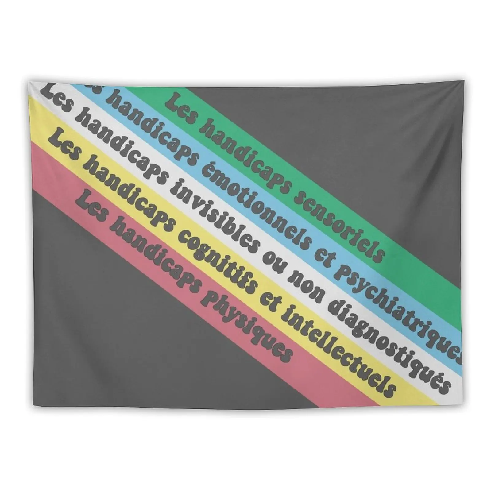 Drapeau de la fierté des personnes handicapées Tapestry Decoration Aesthetic Custom Bedroom Decorations Tapestry