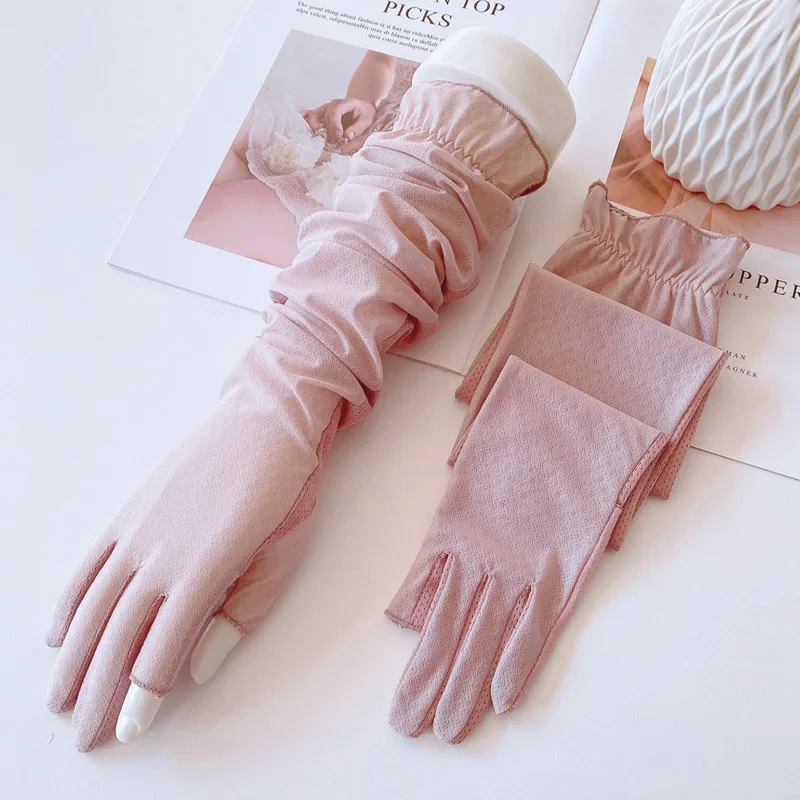 Sonnencreme Ärmel Handschuhe Sommer Lange Eis Seide Großhandel Leckage Finger Zwei Finger Spitze Lose Dünne Eis Gefühl