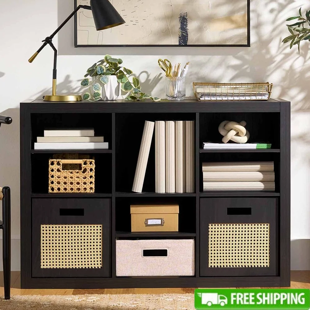 

Adjustable Cube Storage Organizer Unit with 9 Shelves and Compartments Office Living Room Bedroom Entryway Game Room