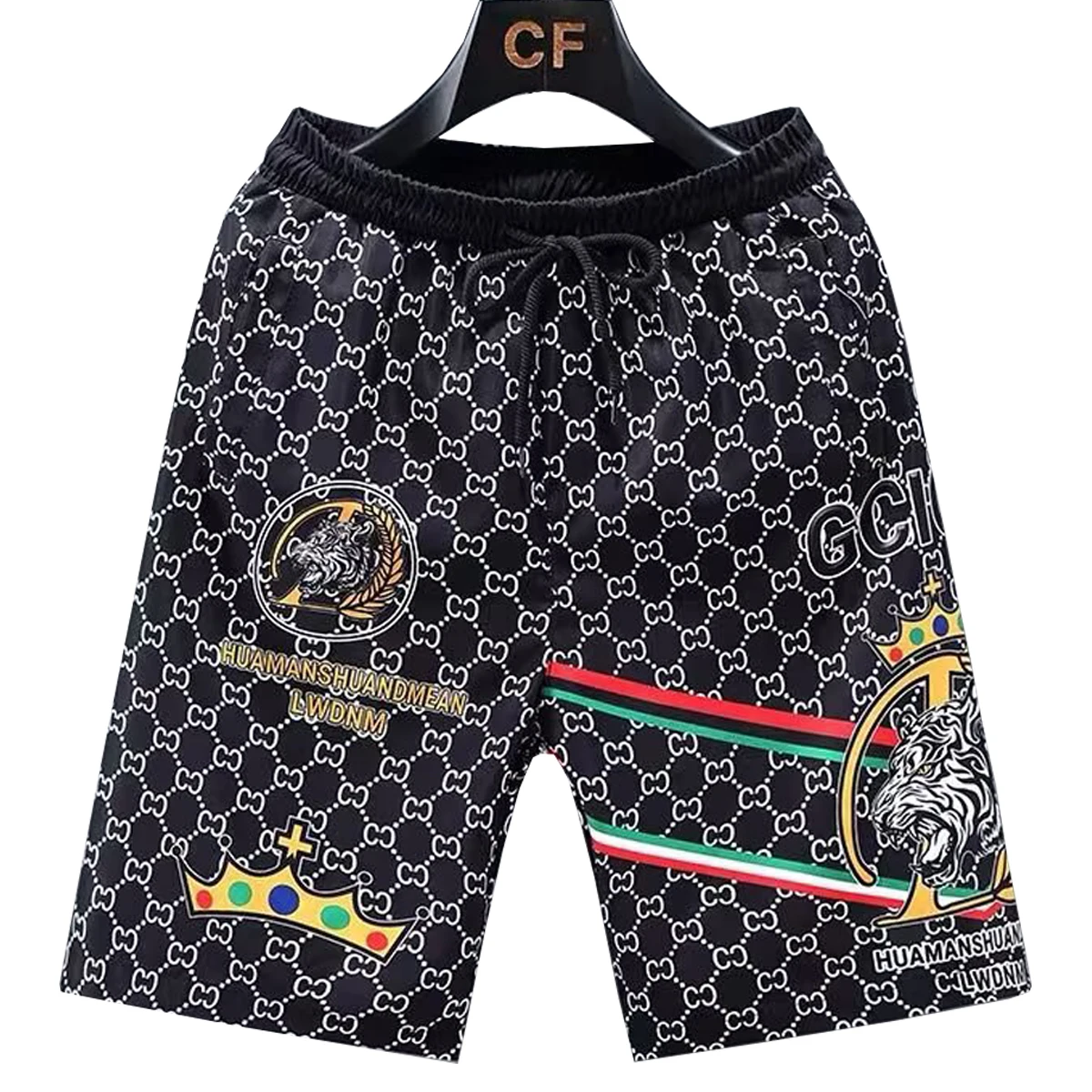 Men's Casual Shorts Printed With Cartoon Letter Patterns Summer Loose Beach Pants Color Multiple Styles Choose From