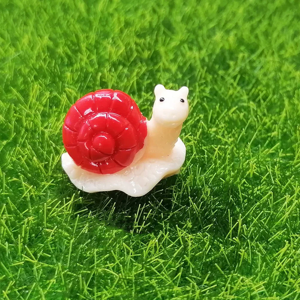 21 Pcs Mini Snail Statue Resin Figurine Ornament Micro Landscape Decor DIY Scene Decors Garden Moss Household Models Ornaments