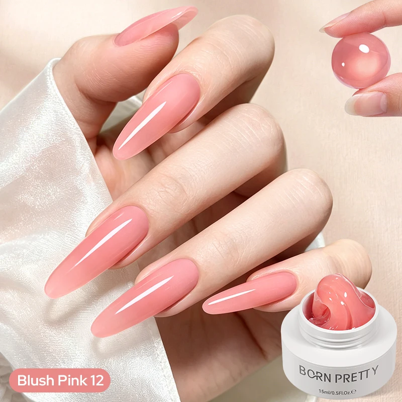 BORN PRETTY 15 ml klares, antihaftbeschichtetes Handverlängerungsgel, 3D-Shaping, Sculpting, Carving Nail Art, festes Hartgel für künstliche Nägel