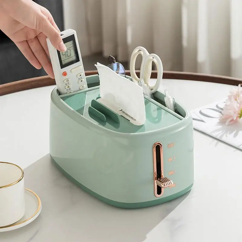 Tissue storage Box Spring Design tissue Paper Holder high quality Tissue dispenser Box with remote holder for Living Room