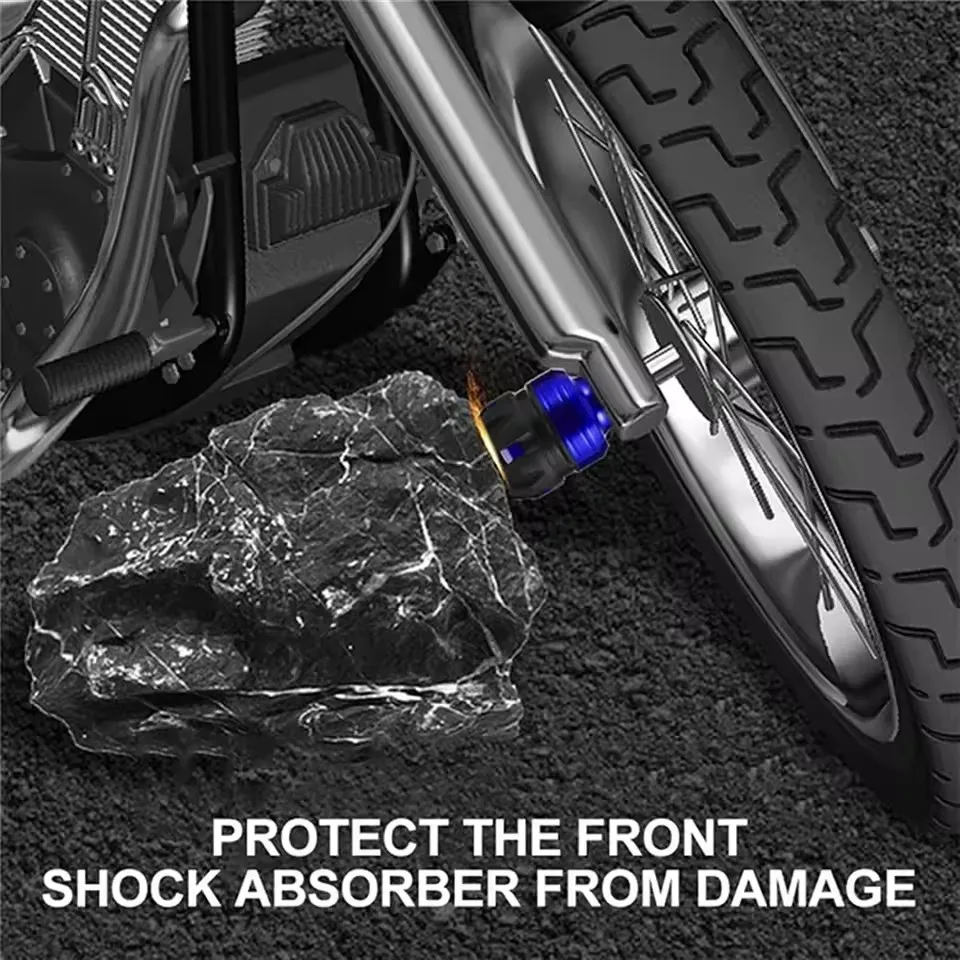 2PCS Universal Aluminum Alloy Motorcycle Fork Cups - Suspension Protection and Impact Absorption Protectors Accessories