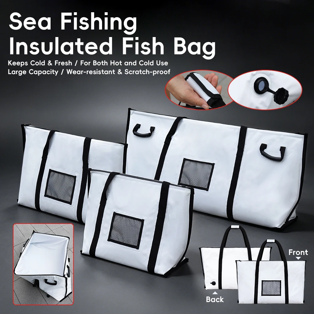 ZYZHE 1pc Fishing Bag Maintain Temperature Case 25L/40L Large Capacity Portable Fishing Bag