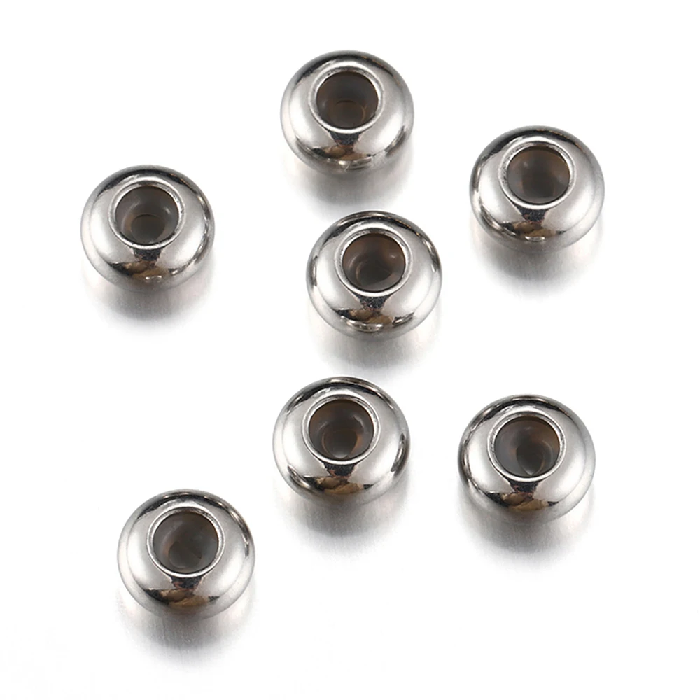 10PCS Stainless Steel Adjustment Beads for DIY Bracelets