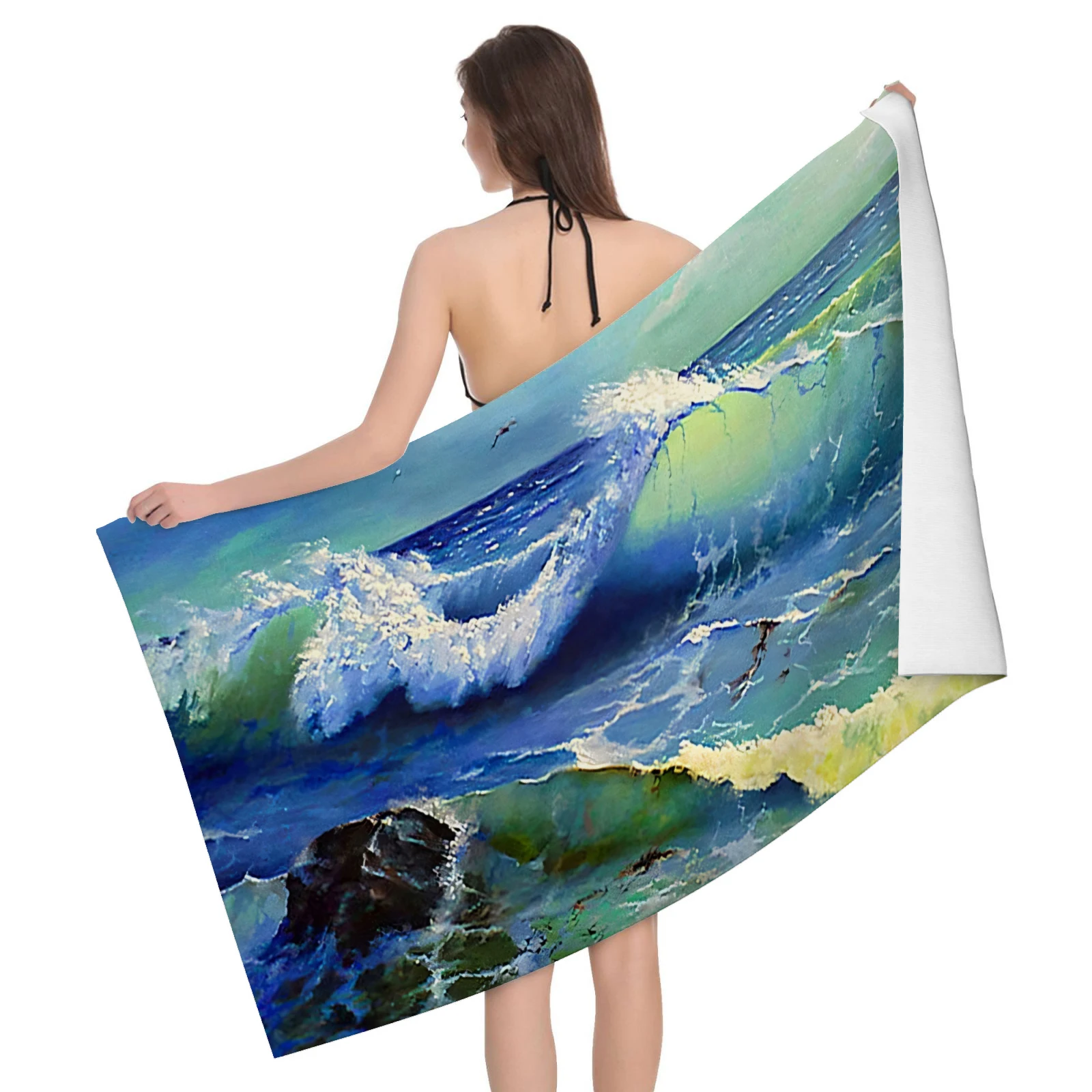 Home bath towels for the body towels Landscape animals bathroom quick drying microfiber beach towel man women large sports towel