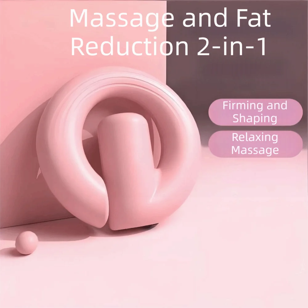Portable Cordless Massager Ring Ergonomic Adjustable Speed Handheld Massage Tool with Belt Low Noise Muscle Handheld Massager