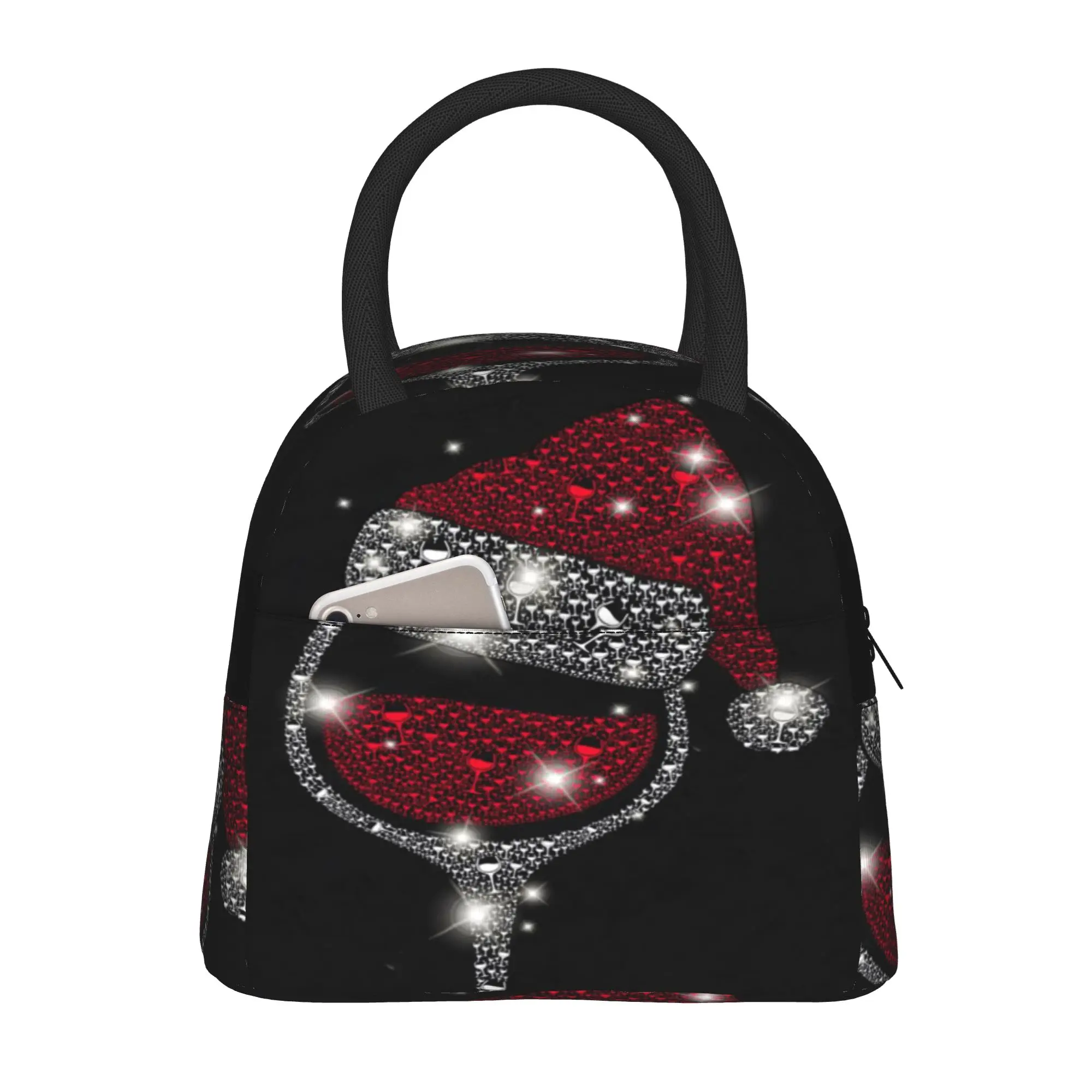 Back to school season  Lunch Bag Wine Glass Christmas Graphic Fashion High Street Portable Food Storage Lunch Bag