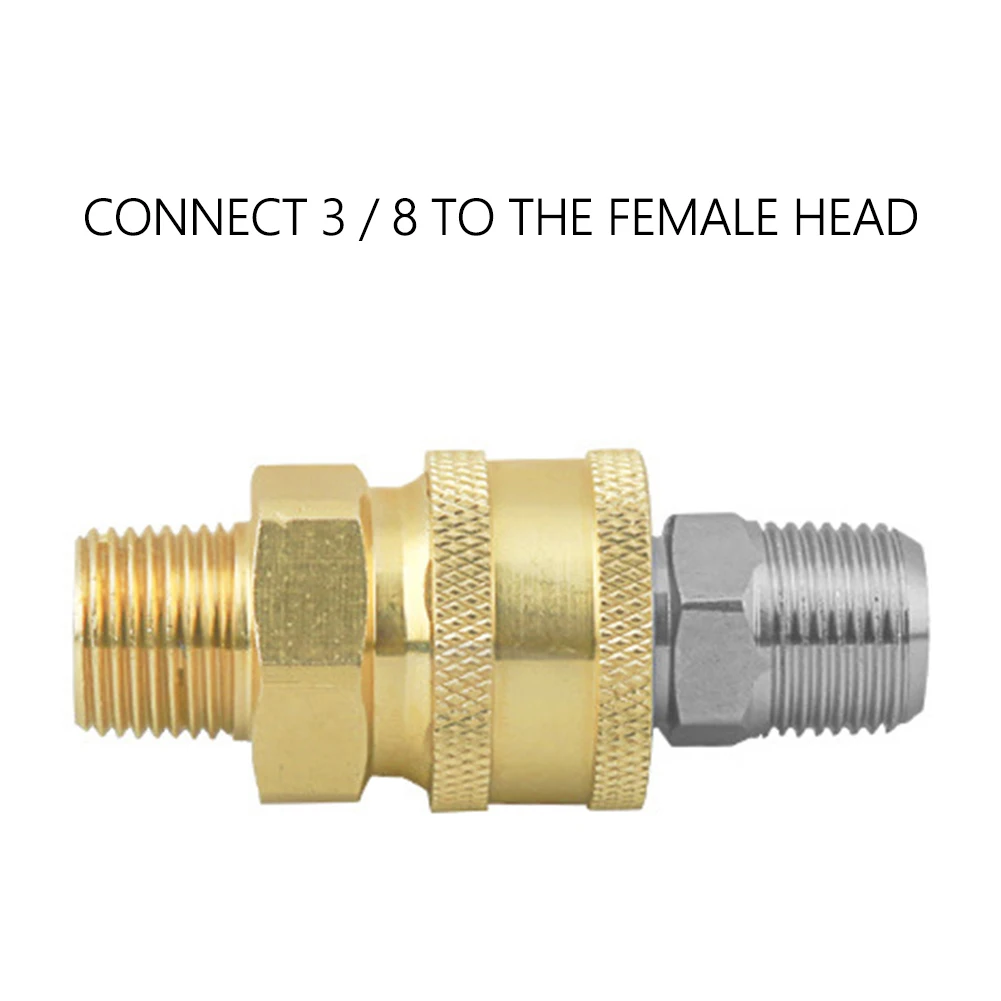 1 زوج 3/8 ذكر ملولب إلى تركيبات توصيل سريعة محولات غسالة الضغط