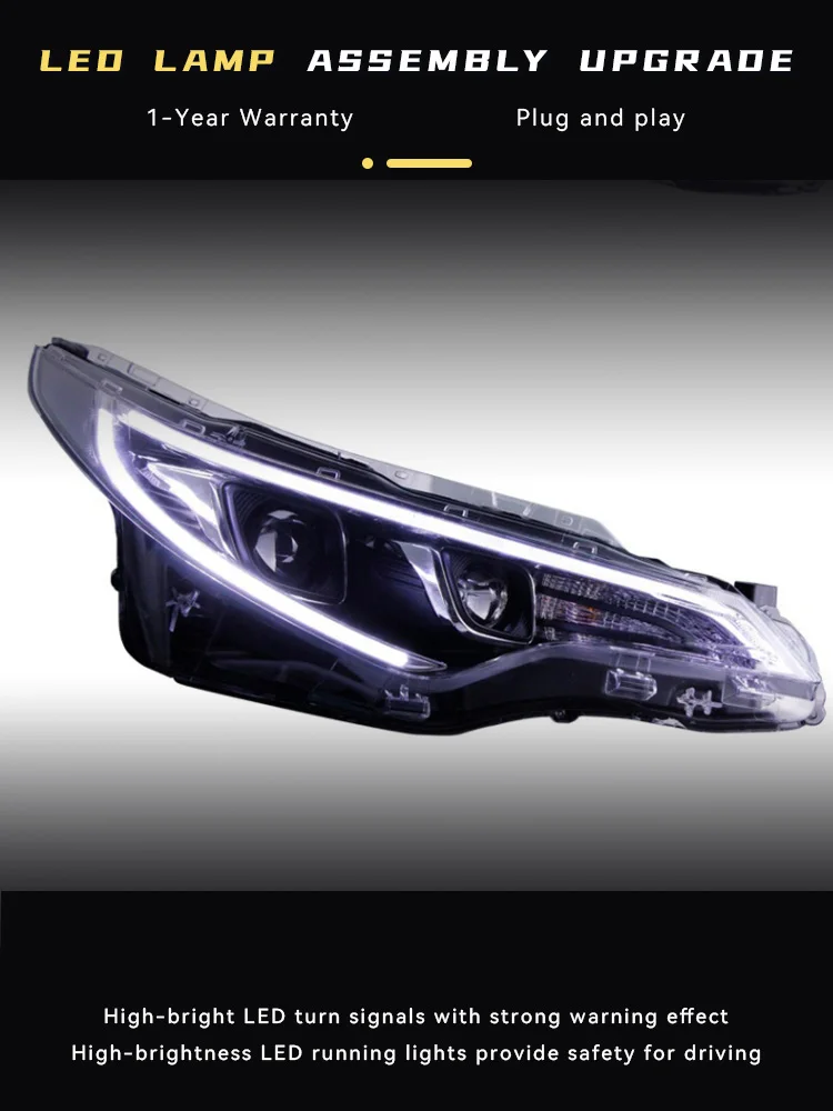 Car Light For Toyota Levin Corolla 2017 2018 2019 LED DRL Headlight Assembly Upgrade Hawkeye Design Tool Front Lamp Accessories