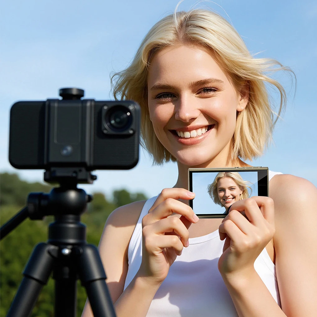 

Phone Vlog Selfie Monitor Screen Adjustable WiFi Bluetooth Magnetic Mount Wireless Connection Rear Camera Selfie Monitor Screen