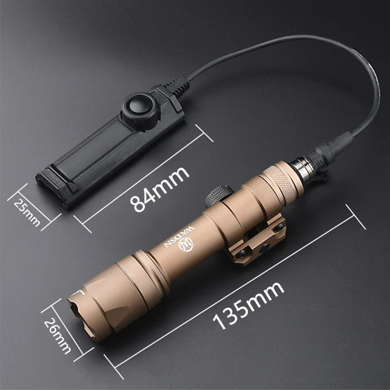 Lanterna tática de arma de brinquedo airsoft surefire m300 m600 ue07 função dupla interruptor de pressão remota se encaixa em trilho de 20mm para caça