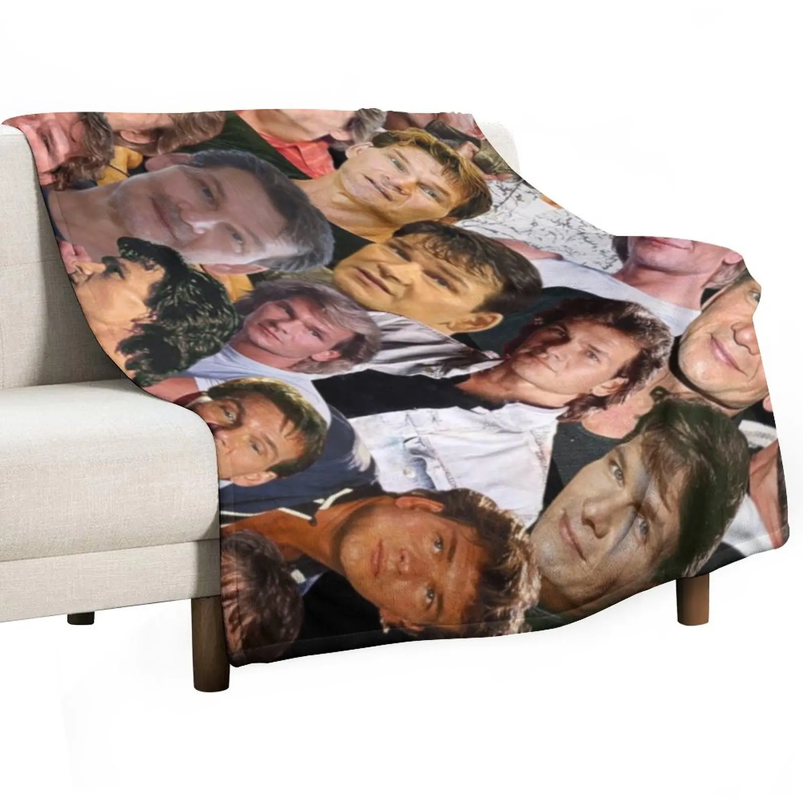 

patrick swayze photo collage Throw Blanket Blankets For Sofas Luxury Designer Blankets