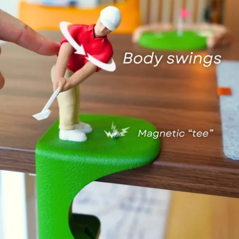 Mini Desktop Golf Game Set Golfer Figurine Indoor Stress Relief Decor Funny Novelty Golf Gift for Golf Lovers Father Day Present - view 3