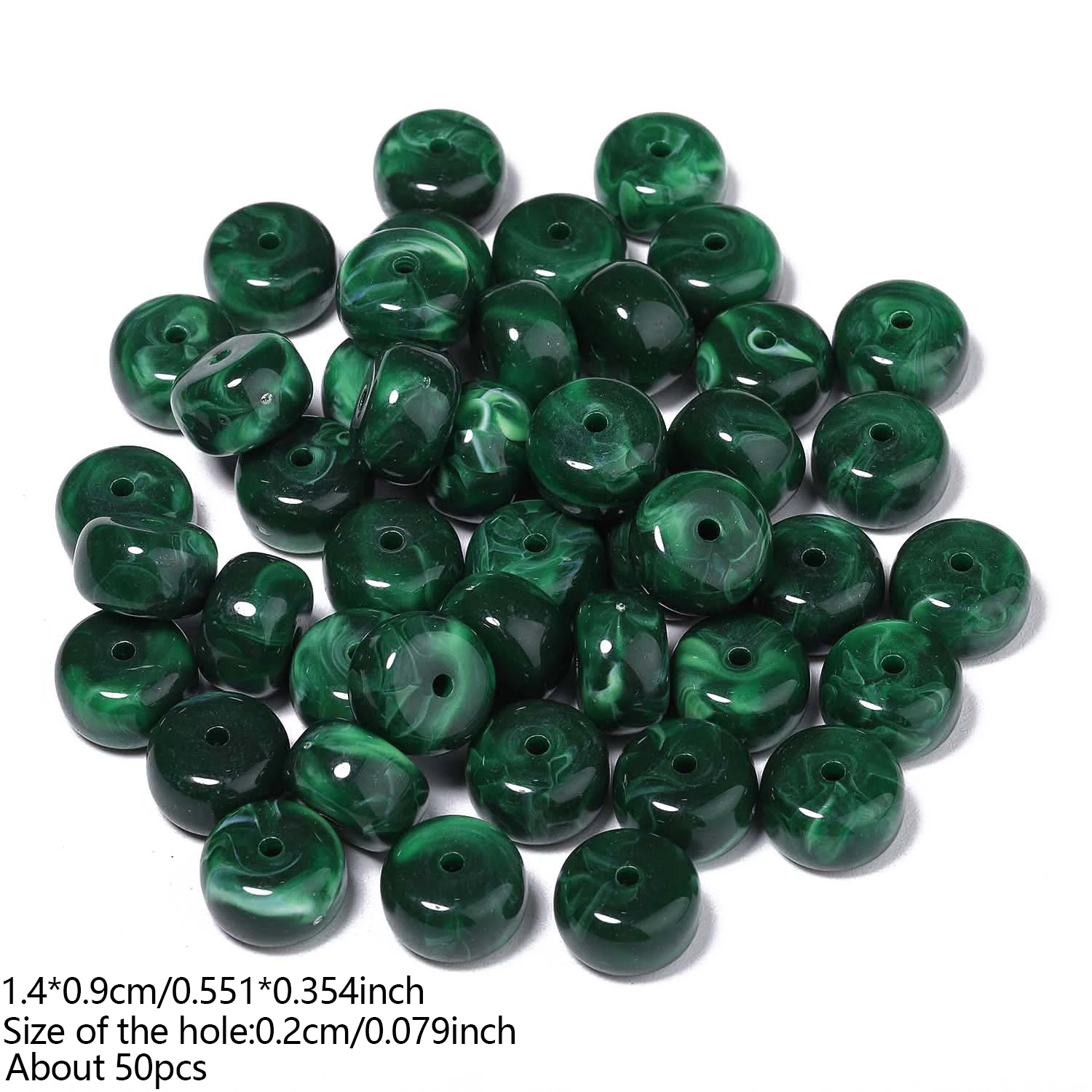Farbige Acryl-Flachperlen 9x14mm Lose Spacer-Rondelle-Perlen für DIY-Ohrringe, Armbänder, Halsketten und Schmuckherstellung Zubehör – Detail 9