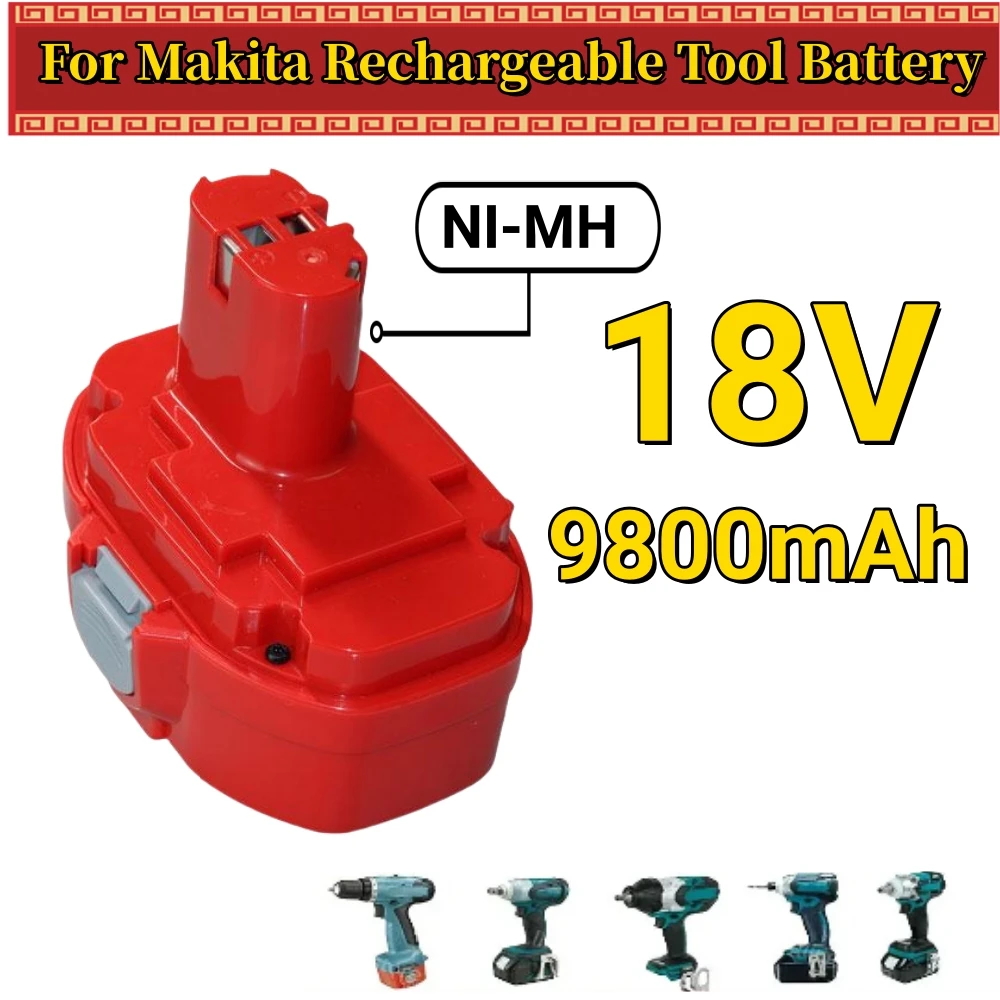 

For Makita 1820 18V 9800mAH NI-CD NI-MH Battery Cordless Electric Drills 1822 1823 1833 1834 1835 1835F 192827-3 192829-9