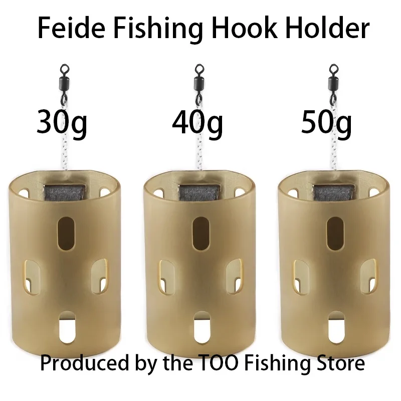 30G/40G/50G Heavy Duty Fishing Bait Cage - Sturdy Cylindrical Hollow Design, Quick Release System, Easy to Assemble, Durable Freshwater/Seawater Angler Bait Organizer, Premium Fishing Accessories.