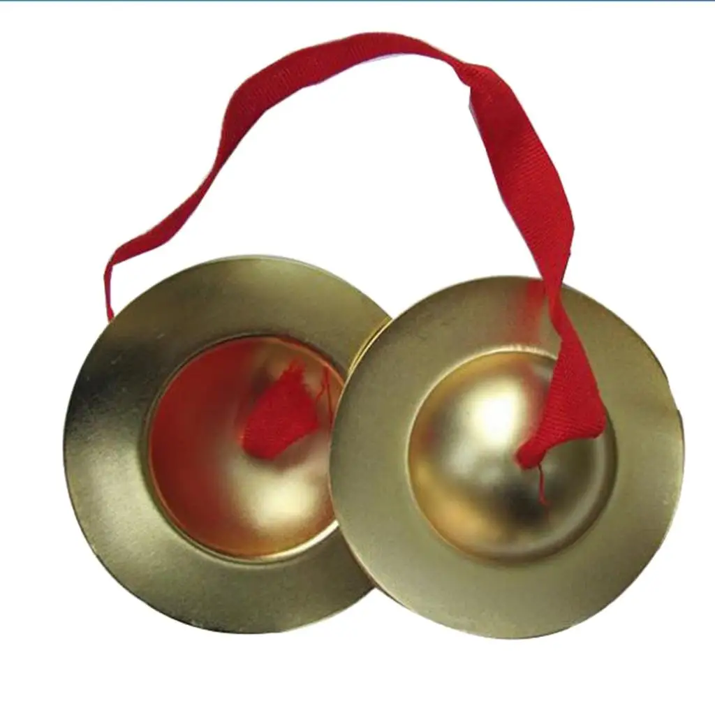 1 Pair Copper Cymbal Hand Percussion Instruments Traditional Chinese Gong with