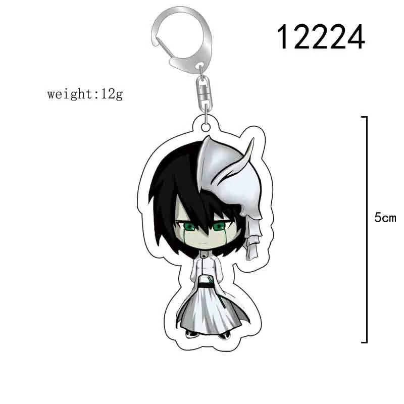 Death Keychain Acrylic Cartoon Figures Kurosaki Ichigo Ishida Uryuu Kuchiki Rukia Cosplay Fashion Anime Key Chain Gift Pendant