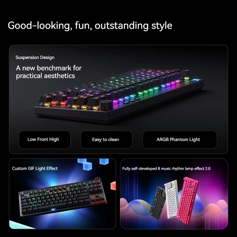 Mchose Mix 87 Magnetic Axis Mechanical Keyboard Customized Esports Fps Gaming Dedicated Wired Valorant Magnetic Axis Keyboard