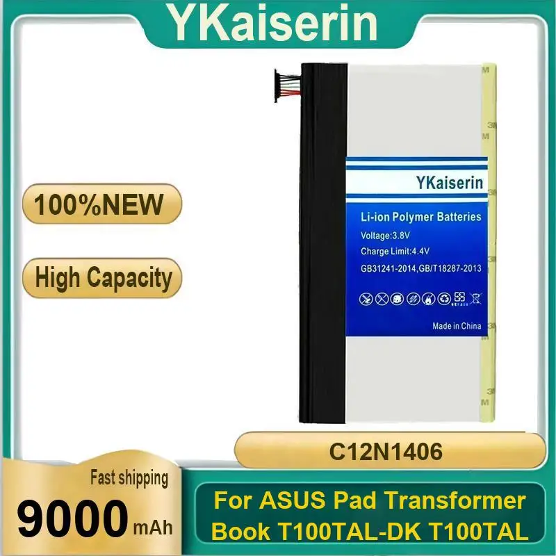 

Replaceable C12N1406 9000Mah For Asus Pad Transformer Book T100TAL-DK T100TAL Tablet Battery Good Low-Temperature Performance