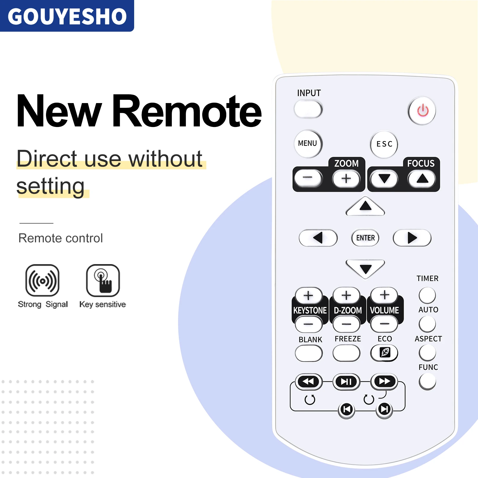 New YT-130 for Casio Projector Remote Control XJ-A142 XJ-A147 XJ-A242 XJ-A247 XJ-A252 XJ-A257 XJ-M141 XJ-M146 XJ-M151 XJ-M156