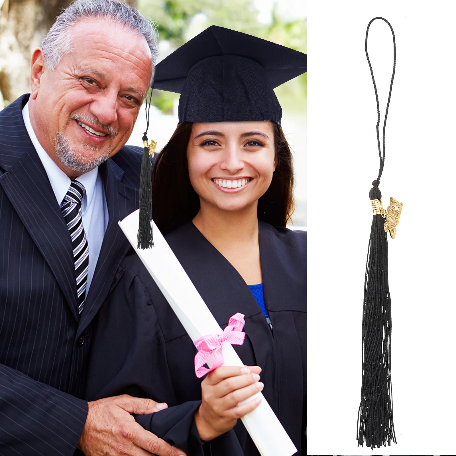 

6 Pcs Doctor Hat Decoration Honor Tassel Grad Decorations Luxury Cap 2021 Party Keepsake Ceremony Souvenir Student Gift