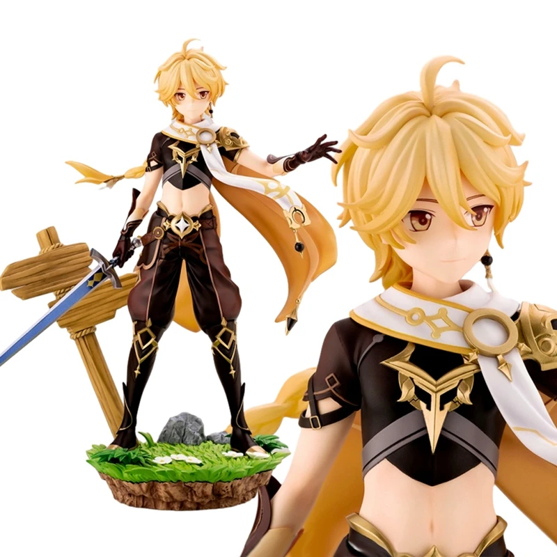 20cm Genshin Impact Aether Anime Figure Genshin Impact Lumine Action Figure Traveler Barbara Venti Figurine Collectible Doll Toy