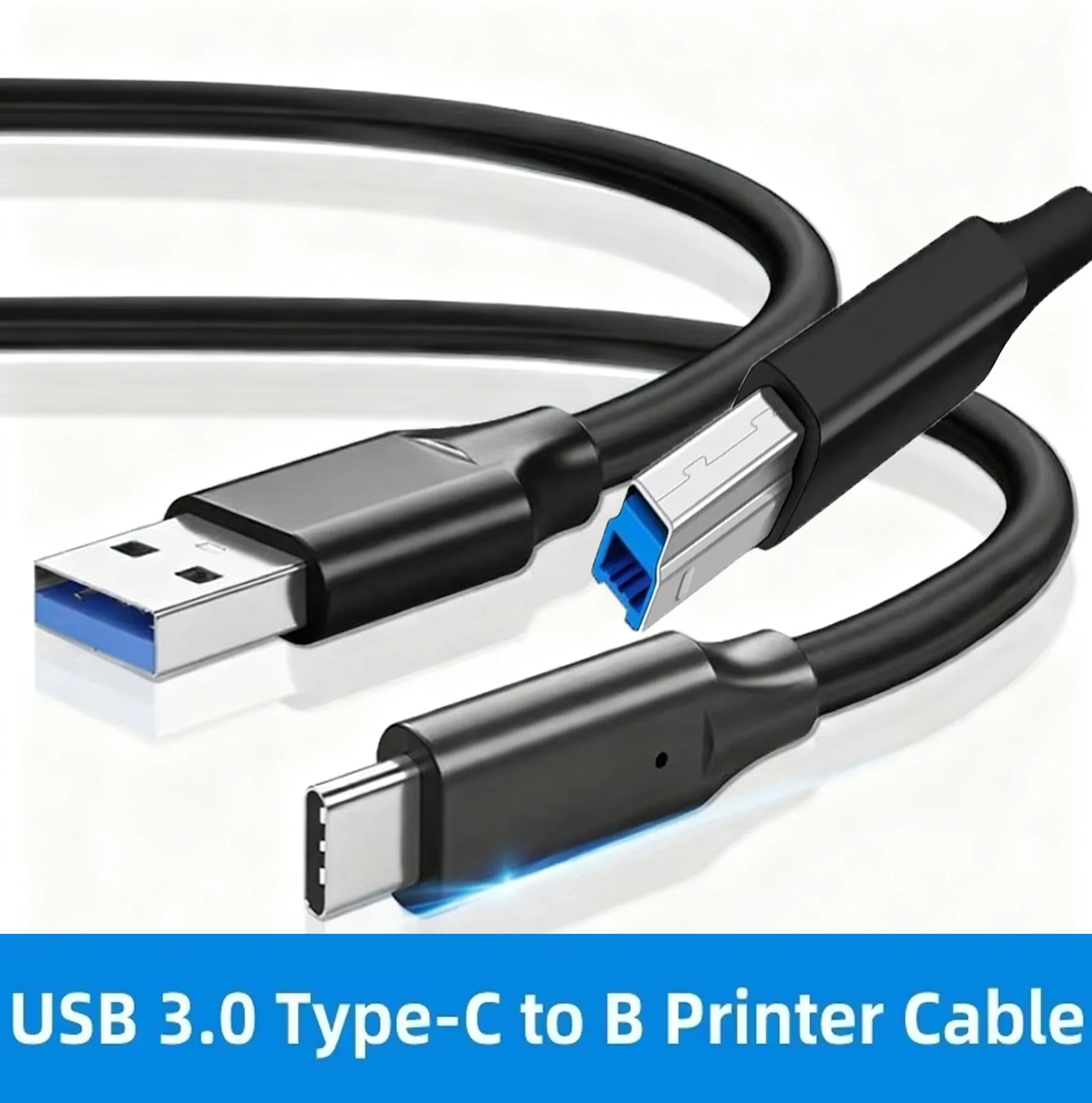 

USB 3.0 A /Type-C Male to B Male 5Gbps Super Speed Data Cable for PC Printers Scanners External Hard Drives Docking Station Hubs
