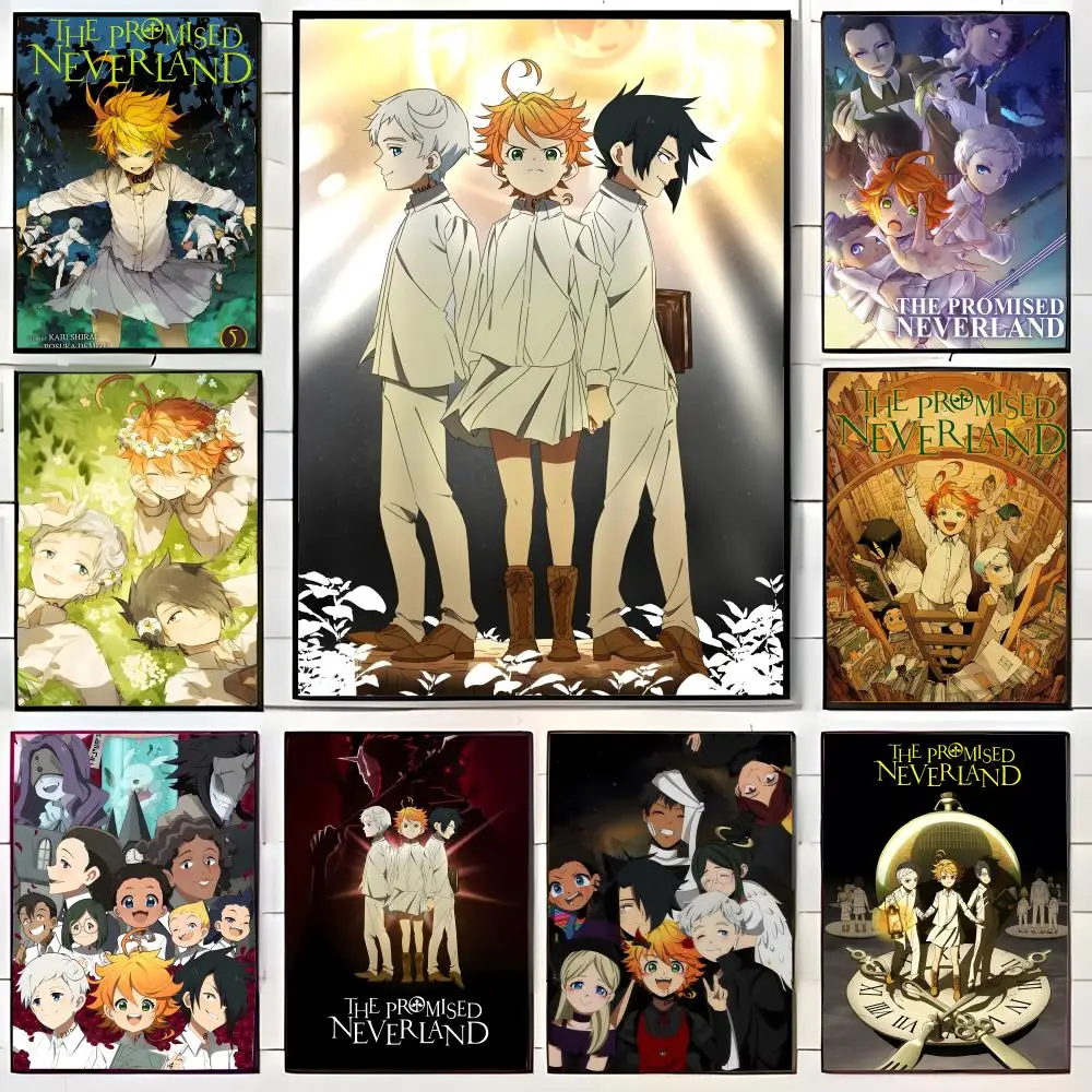 Suspenseful The Promised Neverland Seasons Poster Wall Art Print Poster Decorative Mural Home Decor Gift Unframed