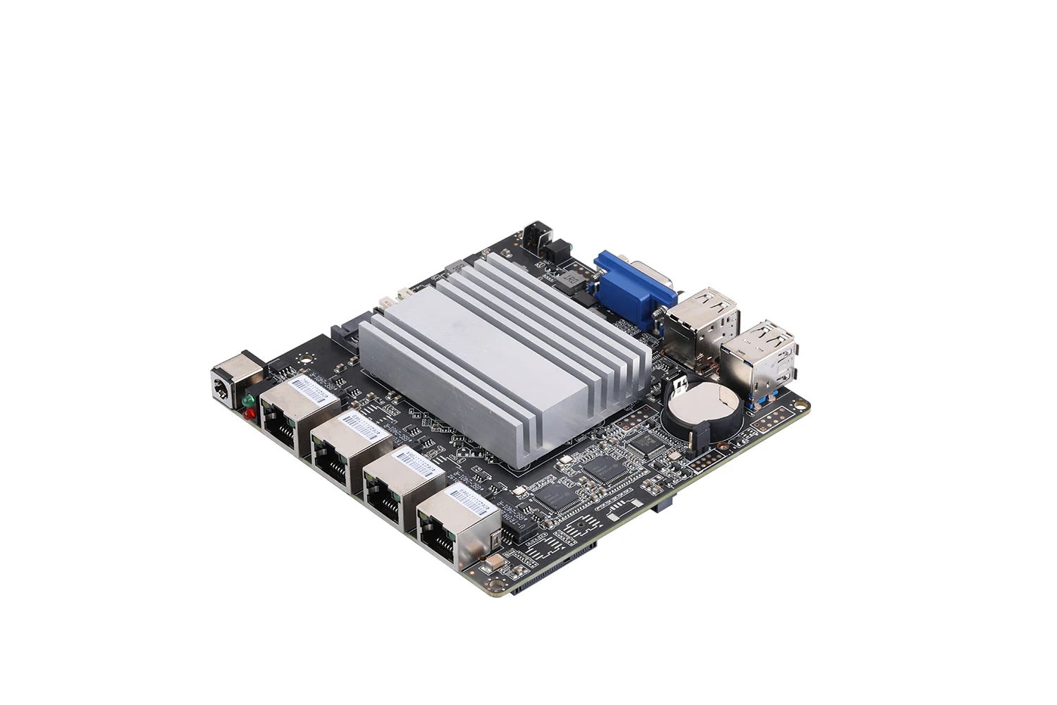 QOTOM MB2J401-0100 Q190G4N اللوحة الأم للكمبيوتر الصغير Celeron J1900 120*120 مللي متر تيار مستمر 12 فولت بدون مروحة 4 x I210 جيجابت LAN WIN7/10/Linx
