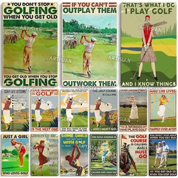 Artisian Sport Retro Metal Sign Golf Tin Poster Decorative Plate Wall Decor Garage Bar Pub Club Hotel Kitchen Home Man Cave