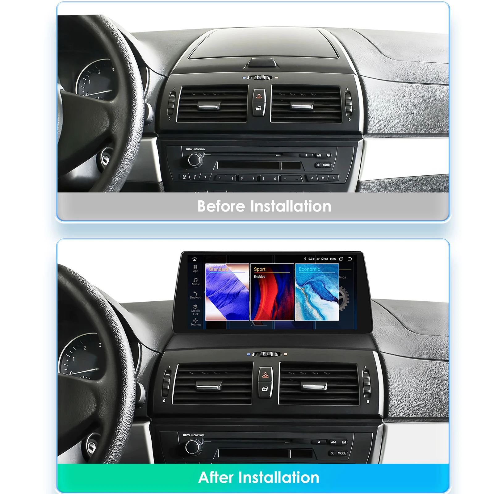 8 + 256 2din Autoradio na androida dla BMW BMW X3 E83 2004 2005 2006 2007 2008 2009 2010 Radio samochodowe multimedialny odtwarzacz wideo GPS Carplay — zdjęcie 4