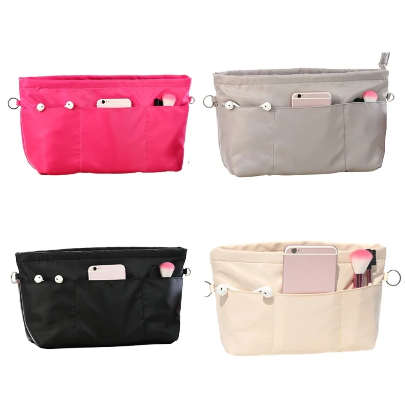 

Compact & Practical Handbag Nylon Storage Convenient Handbag Multi-pockets Perfect for Trips Studying & Working