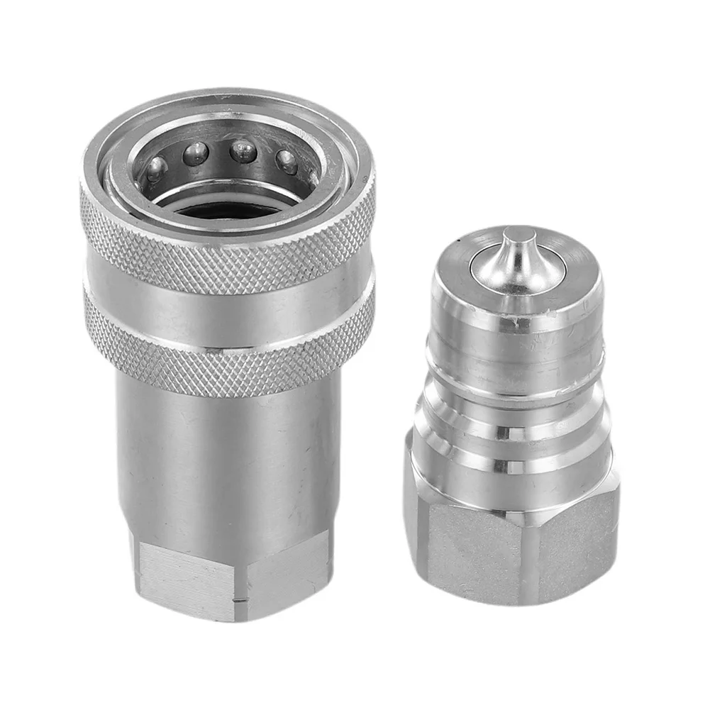 1 Pc NPT1/2 High Pressure Hydraulic Oil Pipe Quick Connector For For ISO Series A Couplings Male Female Threads ISO7241-A
