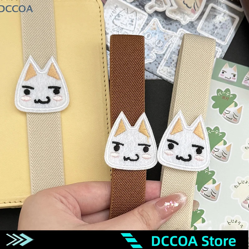 Cartoon Kitten Notebook Decoration Straps Elastic Loose-leaf Notebook Band Binding Rope Binder Strap Wysokiej jakości pasek do notebooka