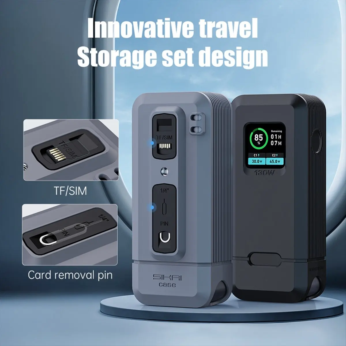 

Силиконовый чехол M85K для Prime 130 Вт Power Bank TF/SIM Card PIN для хранения, дорожный чехол, сумка для хранения, аксессуары, черный, B