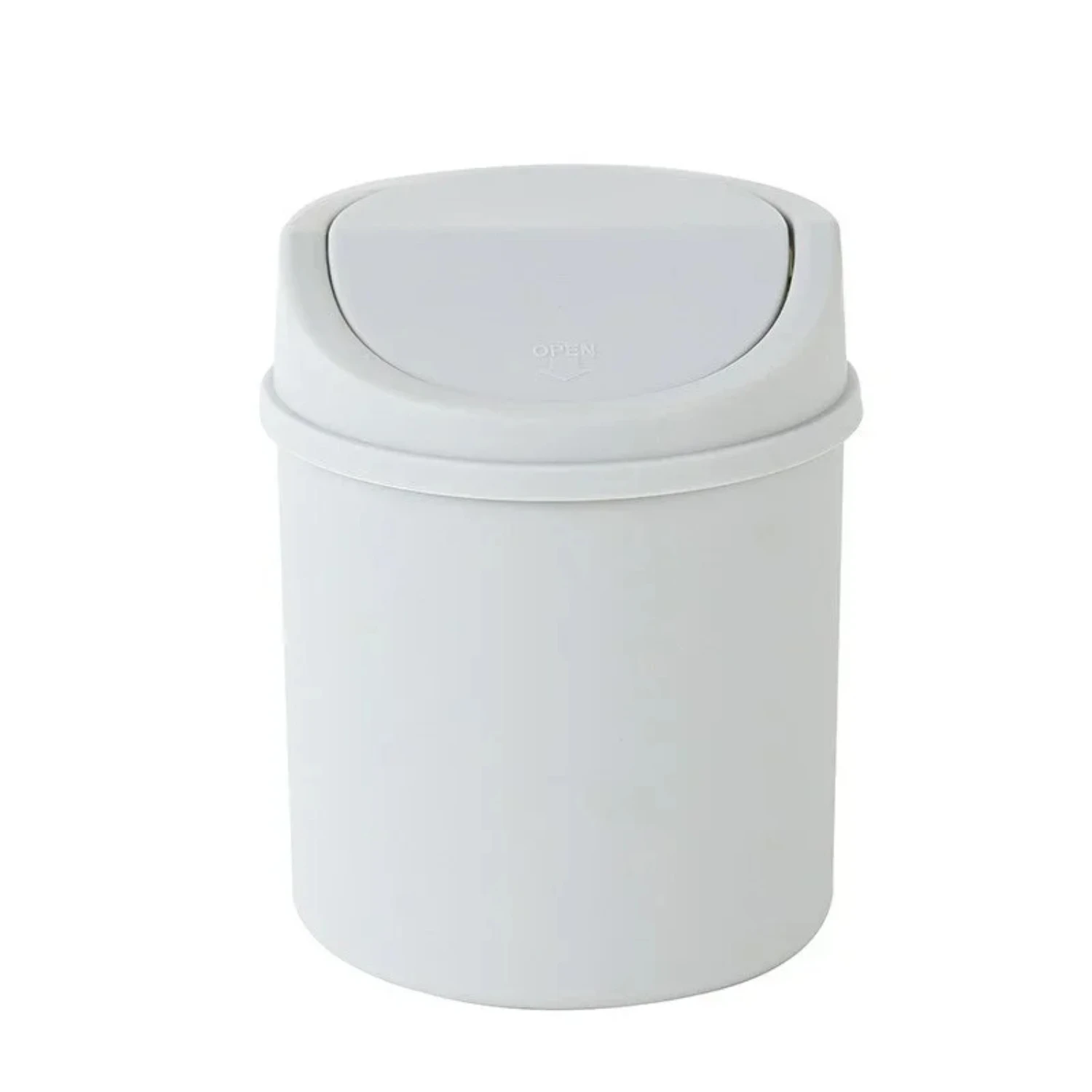 Mini Waste Bin Trash Can Desktop Garbage Basket Table Roll Swing Lid Small Scissors Pencil Household Office  Accessories