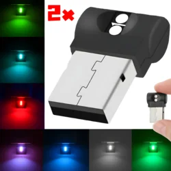 Auto Mini USB LED Luce ambientale Lampade d'atmosfera decorative Auto PC Computer Luci portatili Plug Play Accessorio interno per auto